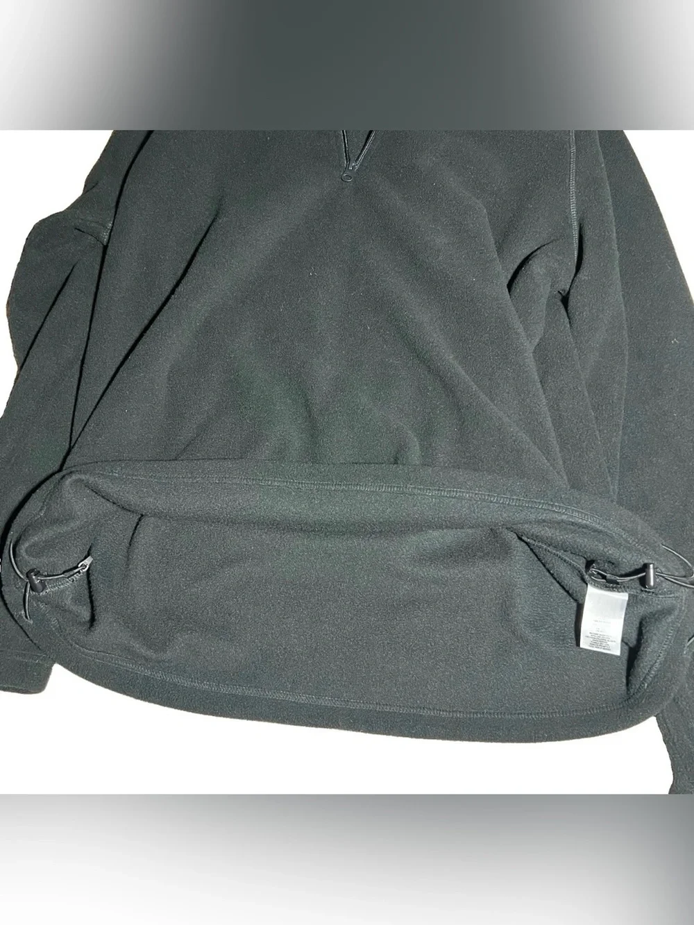 Bass Pro Shops Black Quarter-Zip Fleece with Gray Collar and Embroidered Logo